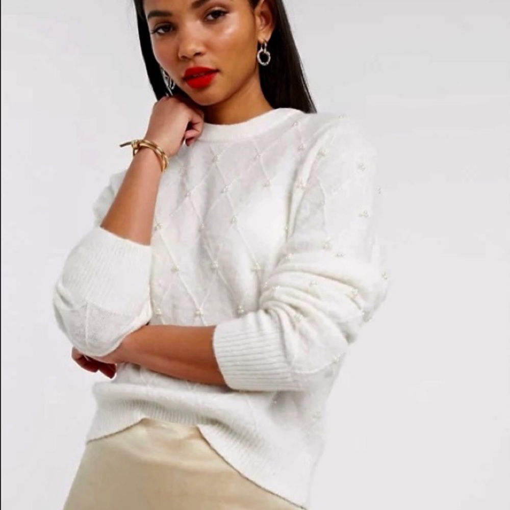 NWOT! - Black Tape | Chantilly Pearl Sweater - Picture 2 of 14